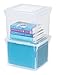IRIS USA FB-SQ Letter Size File Cube Box, Small, Clear