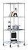 TRINITY EcoStorage Heavy Duty 4-Tier Adjustable Corner Wire Shelving with Wheels for Kitchen Organization, Garage Storage, and More, NSF Certified, 800-2400 Lb Capacity, 27x27x18x72-77-Inch, Chrome