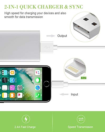 image for CovertSafe iPhone Charger, MFi Certified Charging Calbe, 4 Pack 3FT 6F