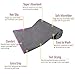 Zinialy Non Slip Hot Yoga Towels Set, Microfiber Large Mat Towel and Small Hand Towel, Ultra Absorbent and Fast Drying, Best Towel for Bikram Yoga, Gym, Pilates, Beach, Travel (Berry Chia)
