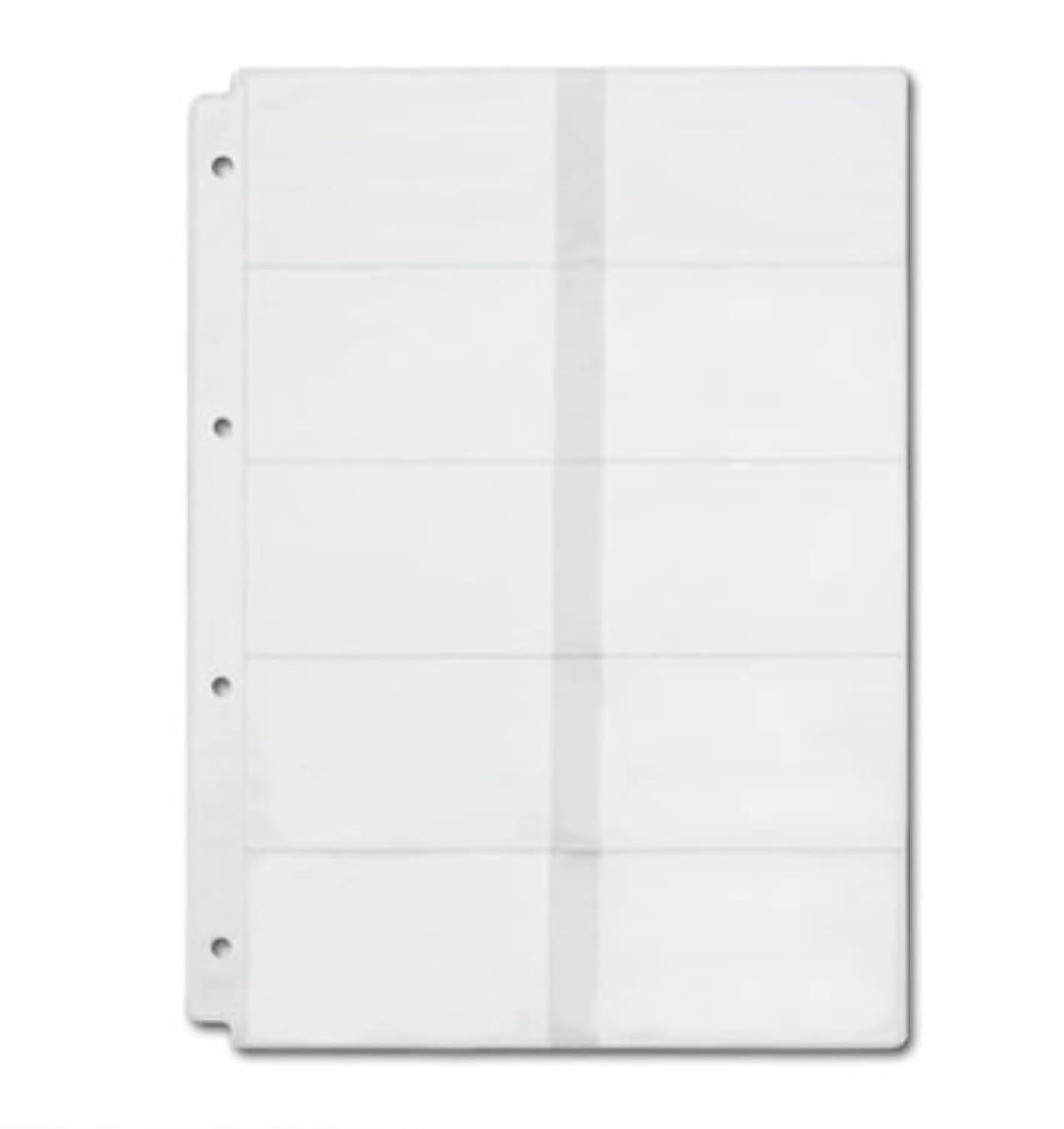 D Ring Binder Accessory Punched Binder Pockets Divider Ruler Tab Index (Name Card Holder,A4)