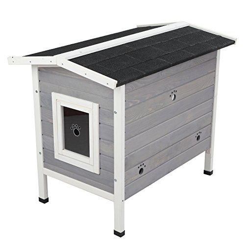 Petsfit Large Outdoor Cat House Waterproof, Outside Feral Cat Shelter