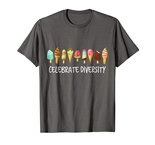 Celebrate diversity ice pops T-Shirt cream frozen joghurt - Thumbnail 2