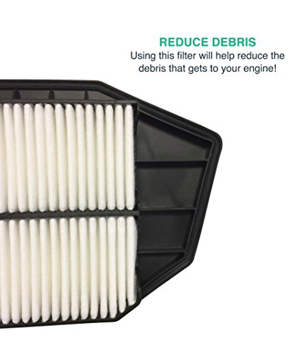 2 Replacements for Honda Rigid Panel Vehicle Air Filter, Maximum Air Flow, 1.93" x 8.67" x 10.44" in., Compatible With Part # A36309 & CA10467, by Think Crucial