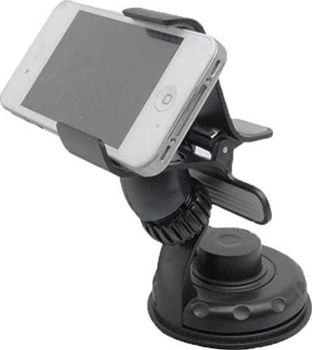 HTC Bolt Compatible Car Mount Windshield Clipper Holder Swivel Cradle Window Rotating Dock Strong Suction
