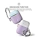 elago AirPods Duo Hang Case [Body:Lavender/TOP:Pastel Blue, Lovely Pink] - [Extra Protection] [Hassle Free][Added Carabiner] - for AirPods Case