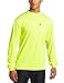 Key Industries Men's Long Sleeve Enhanced Visibility Waffle Knit Pocket T-Shirt, Hi-vis, Large