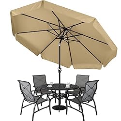 ABCCANOPY Premium Patio Umbrellas 9' Khaki