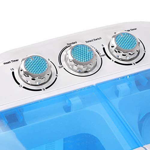 image for HomGarden Portable Washing Machine, Spin Dryer-Compact Twin Tub Durabl
