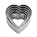 Heart Cookie Cutter Set - 6 Piece - 3 4/5