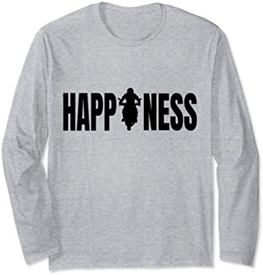 Unisex Motorcycle T-Shirt Motorbike Rider Bikie Happiness Small Heather Grey