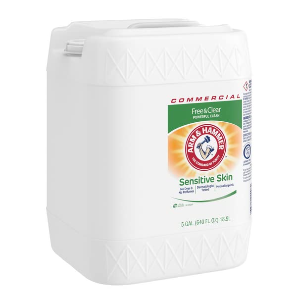 Arm & Hammer HE Compatible Liquid Detergent, Unscented, 5 gal Jug