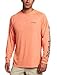 Columbia Men's Terminal Tackle Long Sleeve Polo, Large, Bright Peach/Grill Logo