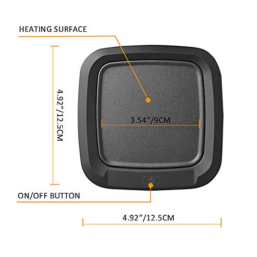 Coffee Mug Warmer,Vobaga Coffee Cup Warmer for Office Home Desk Use, Electric Coffee Warmer Plate(Up to 131℉/55℃) For Cocoa, Tea, Water, Milk,Black - Thumbnail 4
