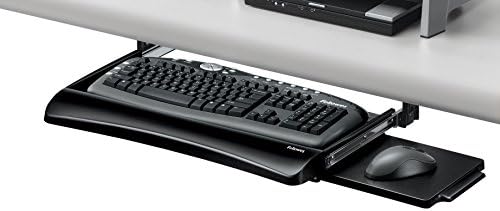 Fellowes Office Suites Underdesk Keyboard Drawer Black Silver