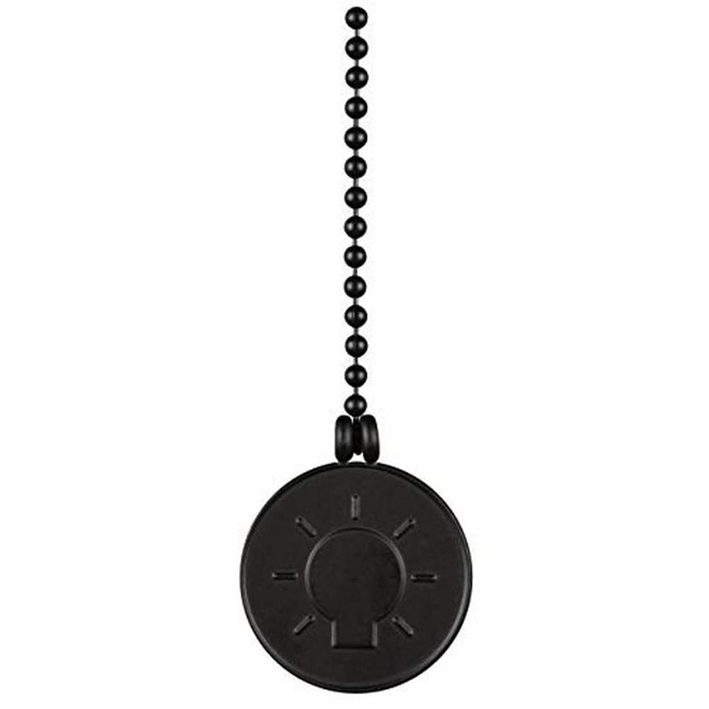 77189 Matte Black Finish, Light Bulb Coin Pull Chain