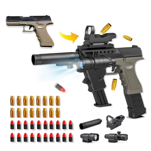 Toy Gun, Guns Toys Realistic Kids with Combo Accessories, Foam Bullet Gun Blaster for Kids Over 14+ Years Old, Outdoor Play (Classic)