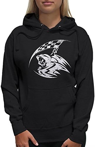 Young Motto Women's RACING REAPER SKULL Hoodie