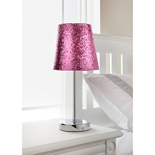 pink glitter table lamp