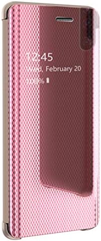 Wouier Compatible with Huawei P30 Pro Case Luxury Clear View Mirror Flip Folio Shockproof Anti Fingerprint Protective Shell Smart Business Mirror Cover