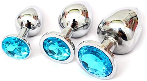 Kismet168 3PCS Amal Plug Adult Six-Toys for Men Women Beginners (Round&Blue)