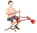 Excavator Sand Digger Toy Backhoe for Kids (Ride On) Outdoor Digging Scooper for Dirt, Snow, Beach, Sandbox | Heavy-Duty Metal, 2-Hand Operation, 360° Swivel Seat | Ages 3+ (red)