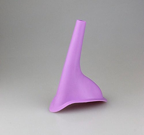 Easyinsmile Laddy/Women Portable Travel Urinal Funnel Device Female Outdoor Stand Up Pee Urination Device 2pcs/Pack (Purple)