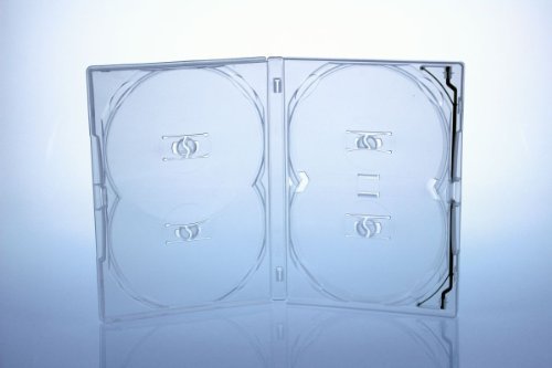 Amaray DVD case/multibox (5 pcs) in clear to hold 4 discs
