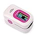 Fingertip Pulse Oximeter by LotFancy - Spo2 Blood Oxygen Saturation Monitor with Lanyard, Large OLED Display, Portable for Sports Use, FDA Approved (Pink)