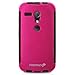 Fosmon HYBO-SNAP Durable Full Body Protection Hybrid Case with Built-In Screen Protector for Motorola Moto G (1st Generation Only) / Motorola DVX - Retail Packaging (Pink)