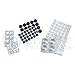 Premium Quality Self Stick Bumpers Assortment Pack, Clear Plastic, Foam, Round and Square, 120 Pieces