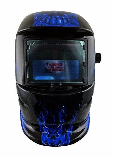 Instapark ADF Series GX-500S Solar Powered Auto Darkening Welding Helmet with Adjustable Shade Range #9 - #13 (Blue)