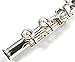 SOLID SILVER HEAD JOINT 16 KEYS CLOSED HOLE FLUTE WITH ITALIAN PADS & WOOD CASE