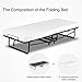 Mecor 75 by 31-inch Folding Metal Guest Bed with Luxurious Memory Foam Mattress ,Twin