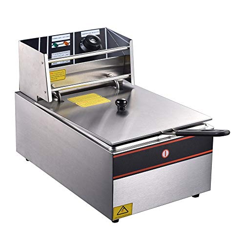 2500W 12L Commercial Electric Countertop Stainless Steel Deep