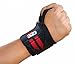 Fitness Wrist Wraps – 20” Medium Duty with Thumb Loop – Best Velcro Wraps for Weight Lifting Protection – Pair of Two for Men or Women with Bonus eBook