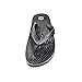 Revs - Lights - Men's and Women's Reflexology Massage Flip Flops, Black, US9 Women/US8 Men