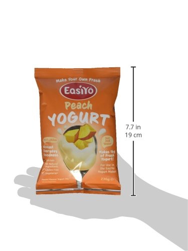 EasiYo Yogurt Mix, Peach, 8 Count