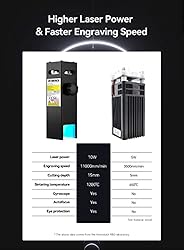 Atomstack A10 Pro 50W Laser Engraver, 10W Output