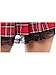 Honeystore Women's School Uniform Costume, 3-Piece Set,White And Red,L(Bust: 37.8-41.7in)