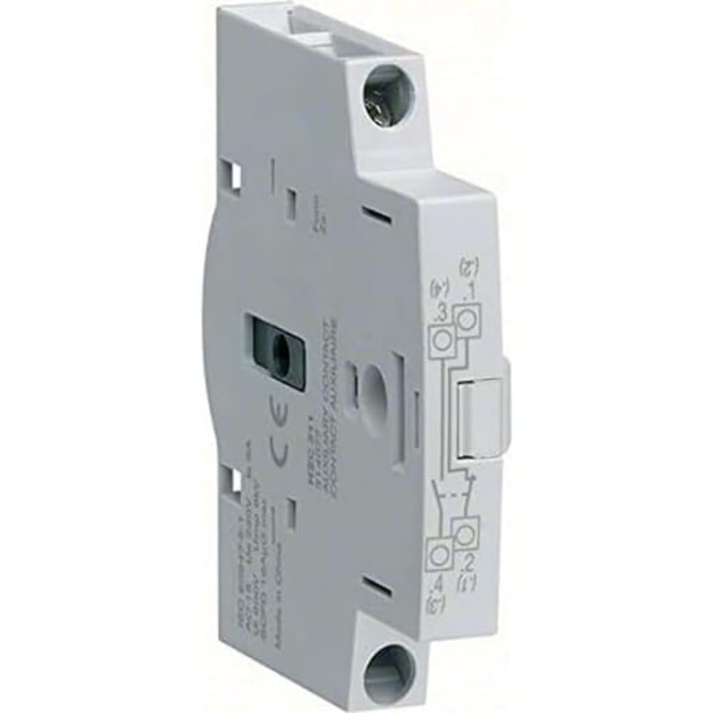 Hager Contacto Auxiliar 1 NA+1NC, 40/160A, Mechanical Switch, Rotary Actuator, ON-OFF Operation, Metallic