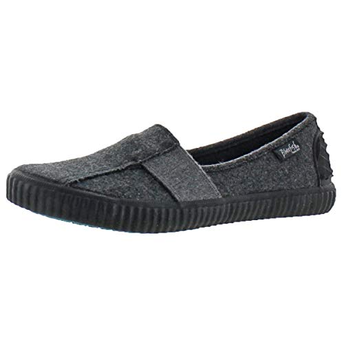Blowfish Shanghai Women's Flannel Slip-On Skimmer Casual Shoes Gray Size 7.5