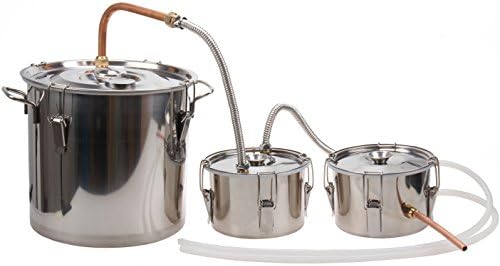 KMM 5 Gal Sealed Moonshine Still Stainless Steel Thumper Keg Home Alcohol Still Spirits Boiler Water Distiller with Pump #ST037