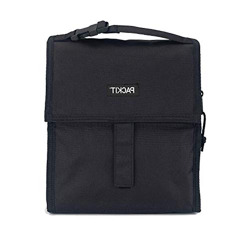 PackIt Freezable Lunch Bag with Zip Closure, Black, New Version - Thumbnail 3