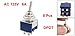 uxcell 8 Pcs AC 125V 6A ON/OFF/ON 3 Position DPDT Toggle Switch
