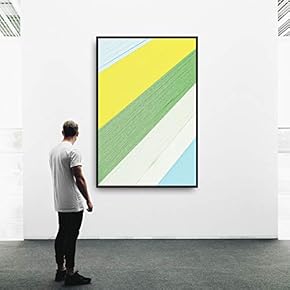 Framed Canvas Wall Art Color Block Canvas Prints Home Artwork Decoration for Living Room,Bedroom - 16x24 inches