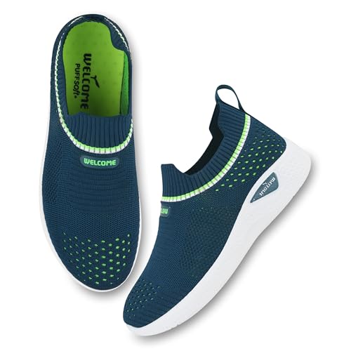 Welcome Kid's Casual, Running, Walking, Loafers, Sneakers, Sports Shoes, Memory Foam, K-Romeo-T.Blue, 4 3