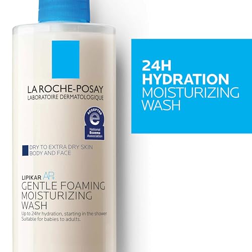 La Roche-Posay Lipikar AP+ Gentle Foaming Moisturizing Wash, Shea Butter + Niacinamide + Glycerin, Moisturizing Body Wash For Dry Skin, National Eczema Association Accepted, Dermatologist Tested​