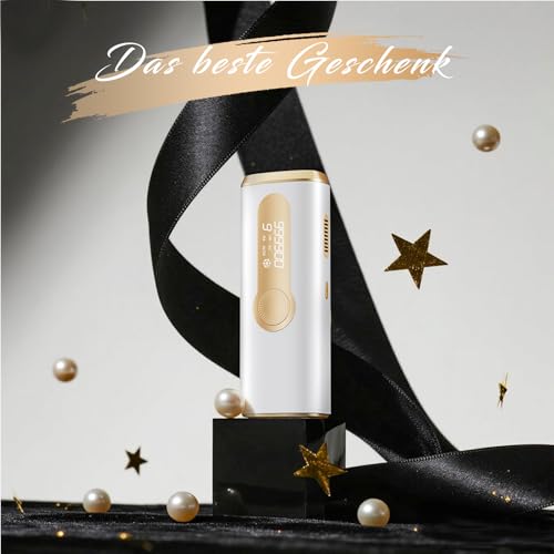 Haarlosy IPL Geräte Haarentfernung Laser für Damen und Herren – 10 °C Eiskühlkontakt zu Hause für Schmerzfreie und Langanhaltende Ergebnisse, 86% Haarreduktion in 3 Wochen für Körper, Beine, Bikini