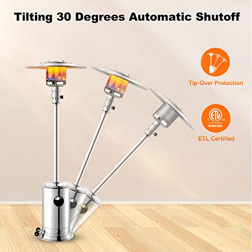 Legacy Heating 48000 BTU Outdoor Propane Patio Heater, Tainless Steel